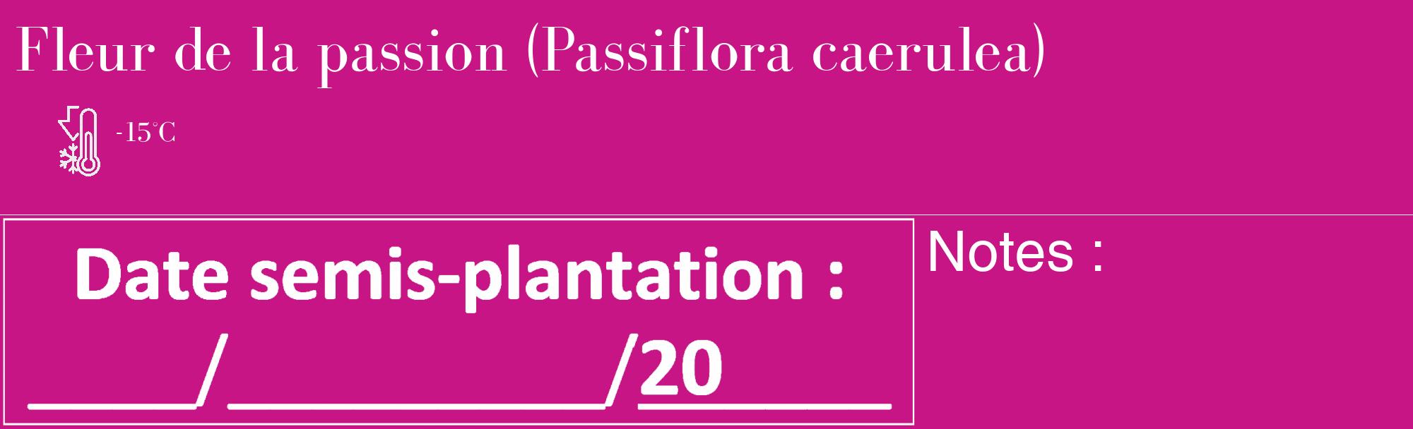 Étiquette de : Passiflora caerulea - format c - style blanche45_basique_basiquebod avec comestibilité
