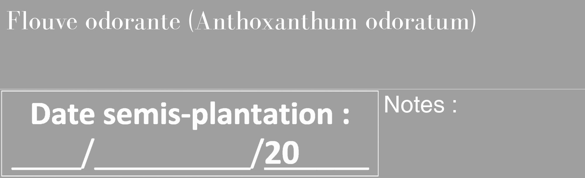 Étiquette de : Anthoxanthum odoratum - format c - style blanche24_basique_basiquebod avec comestibilité