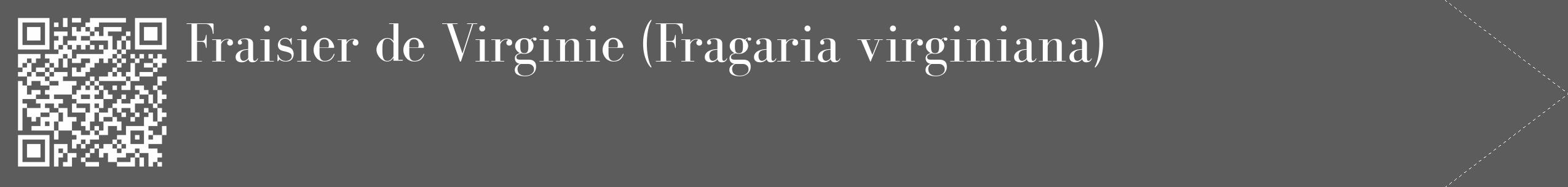 Étiquette de : Fragaria virginiana - format c - style blanche49_simple_simplebod avec qrcode et comestibilité