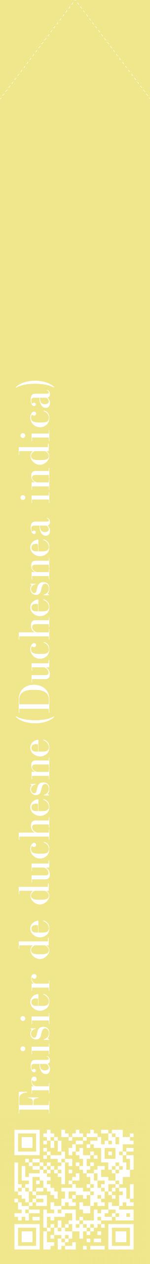 Étiquette de : Duchesnea indica - format c - style blanche20_simplebod avec qrcode et comestibilité