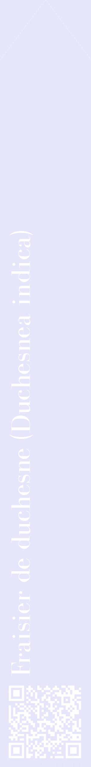 Étiquette de : Duchesnea indica - format c - style blanche55_simplebod avec qrcode et comestibilité