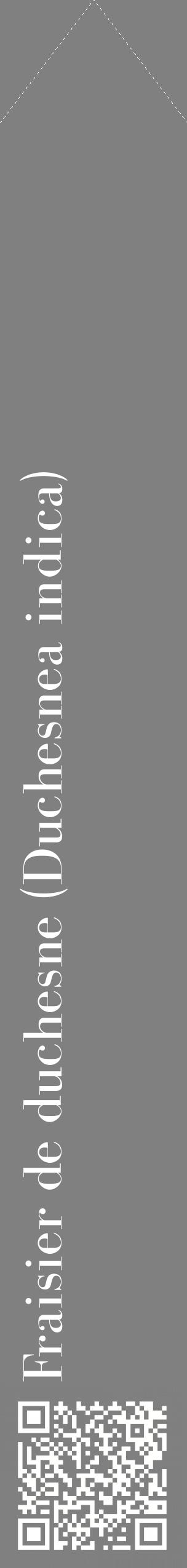 Étiquette de : Duchesnea indica - format c - style blanche57_simplebod avec qrcode et comestibilité