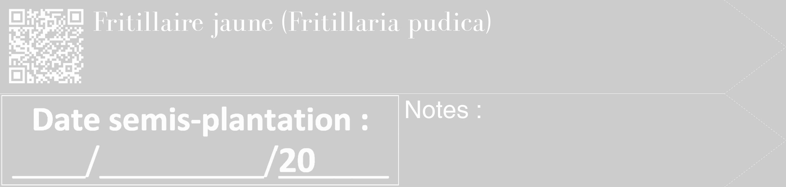Étiquette de : Fritillaria pudica - format c - style blanche0_simple_simplebod avec qrcode et comestibilité