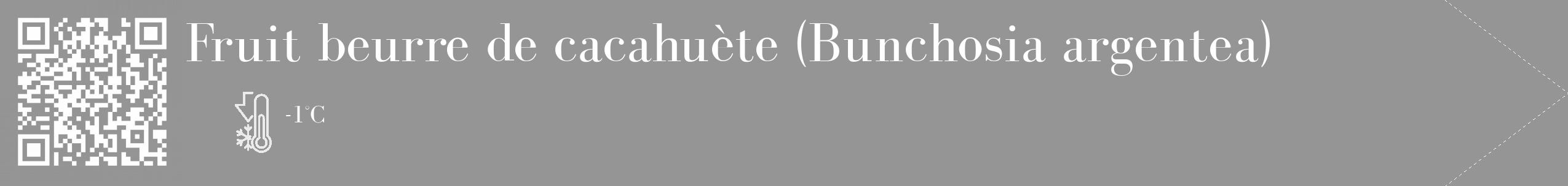 Étiquette de : Bunchosia argentea - format c - style blanche16_simple_simplebod avec qrcode et comestibilité