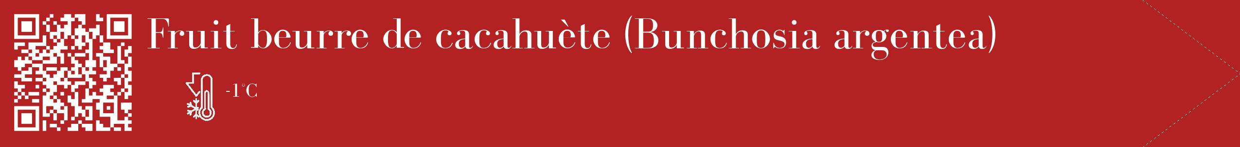 Étiquette de : Bunchosia argentea - format c - style blanche28_simple_simplebod avec qrcode et comestibilité
