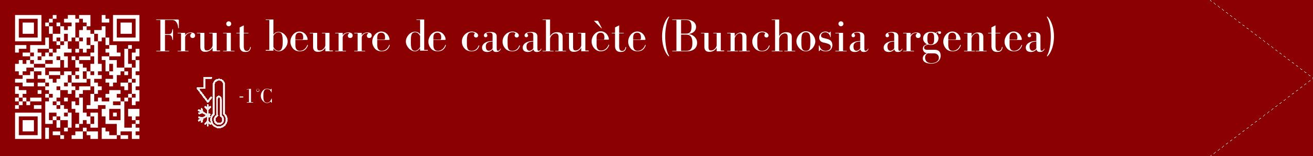 Étiquette de : Bunchosia argentea - format c - style blanche34_simple_simplebod avec qrcode et comestibilité