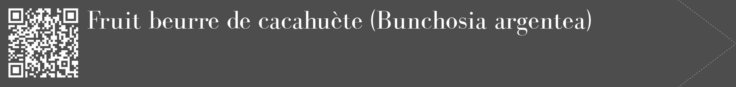 Étiquette de : Bunchosia argentea - format c - style blanche28_simple_simplebod avec qrcode et comestibilité