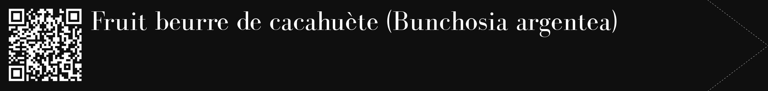 Étiquette de : Bunchosia argentea - format c - style blanche7_simple_simplebod avec qrcode et comestibilité