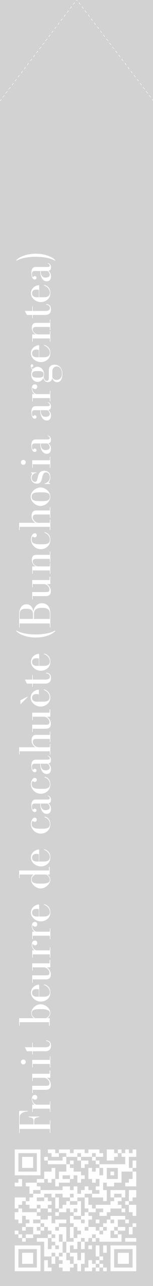 Étiquette de : Bunchosia argentea - format c - style blanche14_simple_simplebod avec qrcode et comestibilité - position verticale