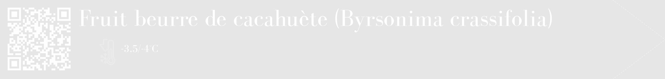 Étiquette de : Byrsonima crassifolia - format c - style blanche18_simple_simplebod avec qrcode et comestibilité
