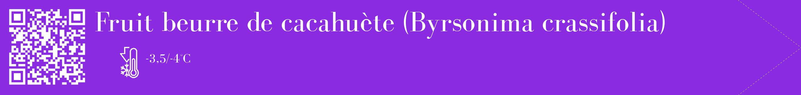 Étiquette de : Byrsonima crassifolia - format c - style blanche49_simple_simplebod avec qrcode et comestibilité