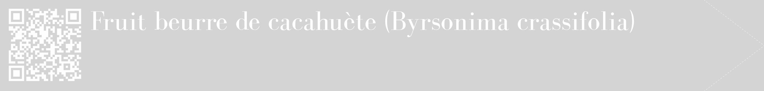 Étiquette de : Byrsonima crassifolia - format c - style blanche40_simple_simplebod avec qrcode et comestibilité