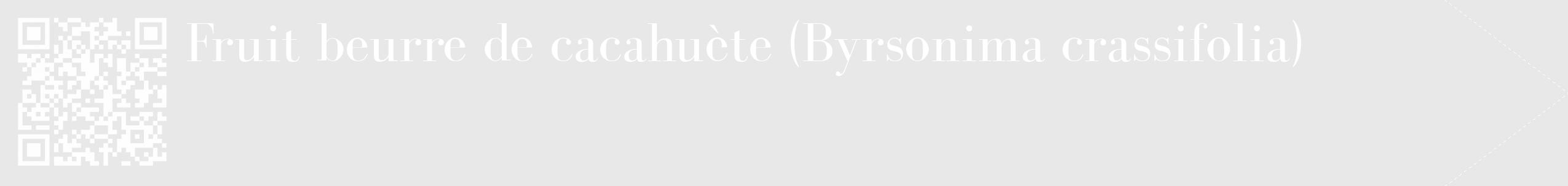 Étiquette de : Byrsonima crassifolia - format c - style blanche55_simple_simplebod avec qrcode et comestibilité