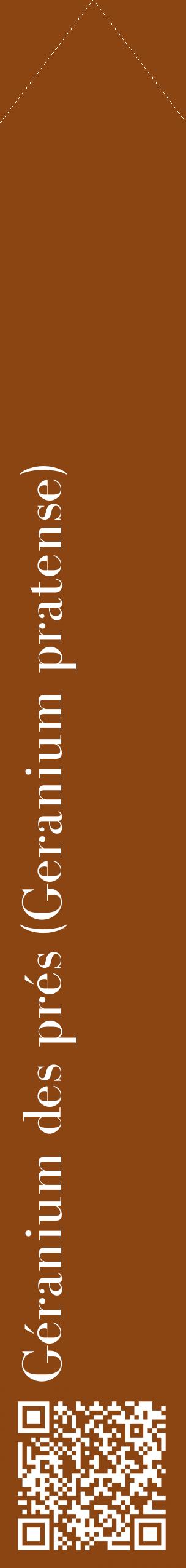 Étiquette de : Geranium pratense - format c - style blanche30_simplebod avec qrcode et comestibilité