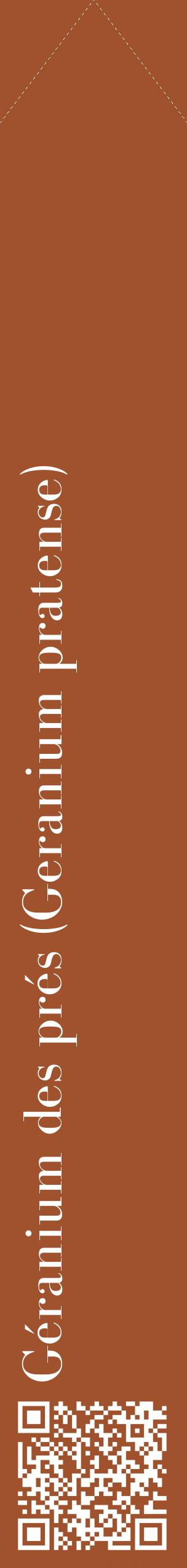 Étiquette de : Geranium pratense - format c - style blanche32_simplebod avec qrcode et comestibilité
