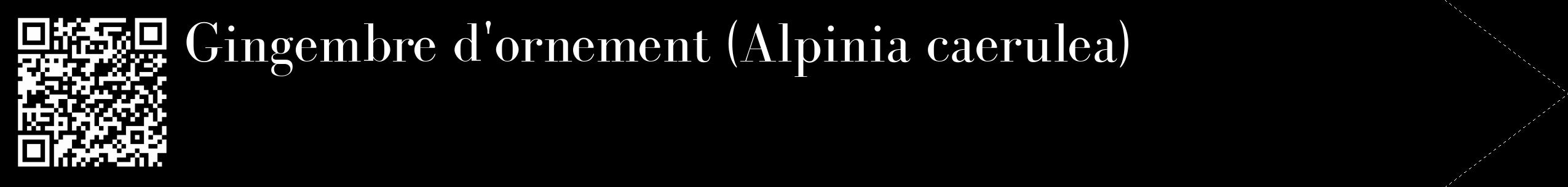 Étiquette de : Alpinia caerulea - format c - style blanche59_simple_simplebod avec qrcode et comestibilité