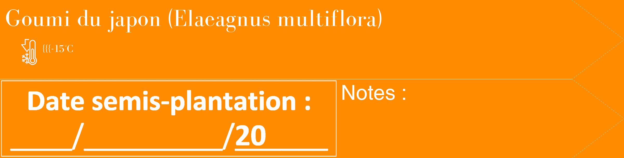 Étiquette de : Elaeagnus multiflora - format c - style blanche23_simple_simplebod avec comestibilité