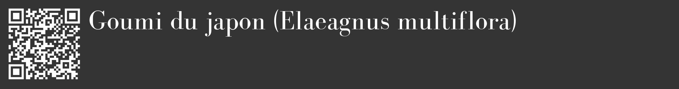 Étiquette de : Elaeagnus multiflora - format c - style blanche46_basique_basiquebod avec qrcode et comestibilité