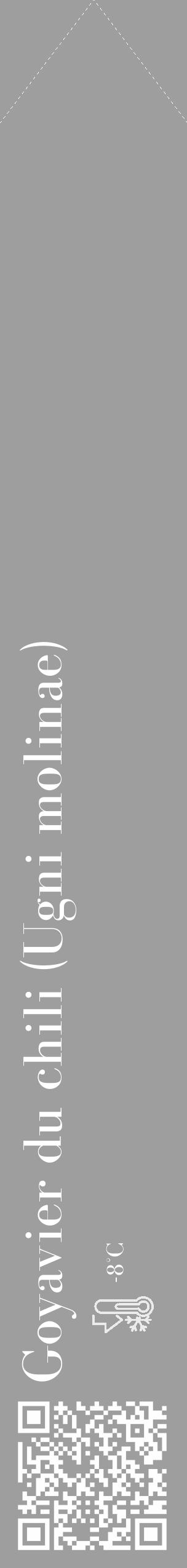 Étiquette de : Ugni molinae - format c - style blanche42_simple_simplebod avec qrcode et comestibilité - position verticale