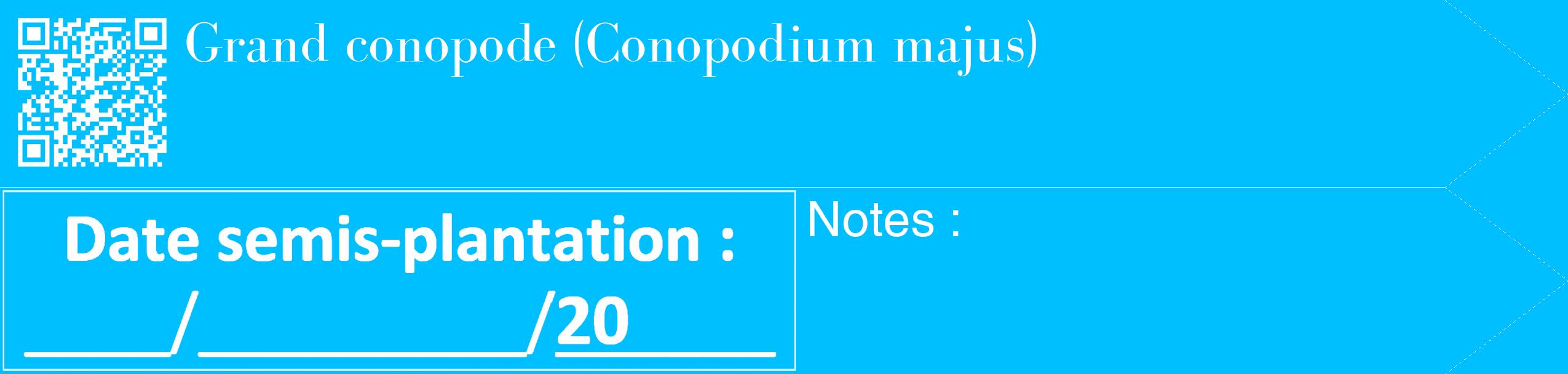 Étiquette de : Conopodium majus - format c - style blanche2_simple_simplebod avec qrcode et comestibilité