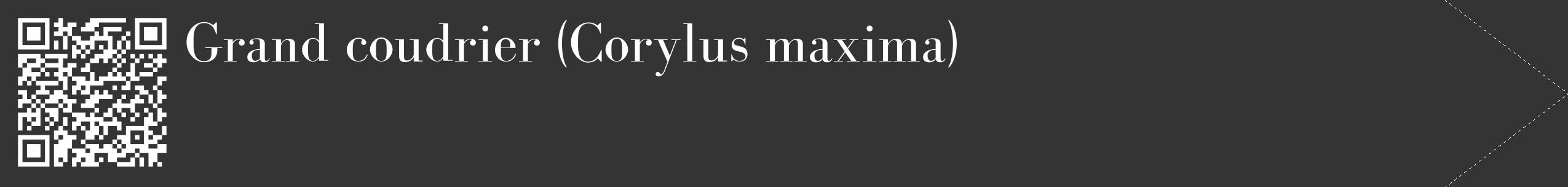 Étiquette de : Corylus maxima - format c - style blanche46_simple_simplebod avec qrcode et comestibilité