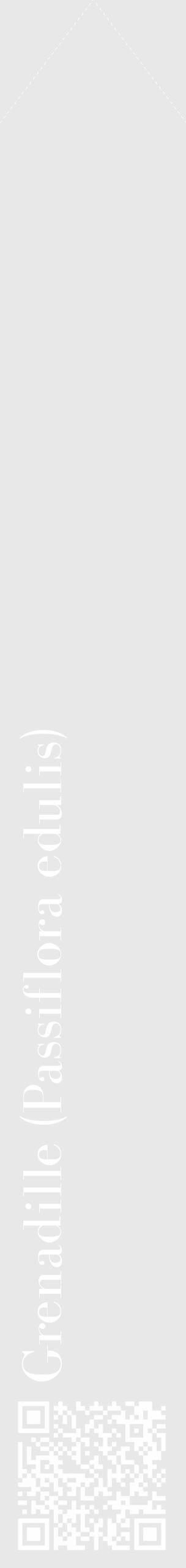 Étiquette de : Passiflora edulis - format c - style blanche55_simple_simplebod avec qrcode et comestibilité - position verticale