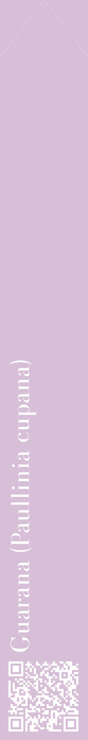 Étiquette de : Paullinia cupana - format c - style blanche54_simplebod avec qrcode et comestibilité