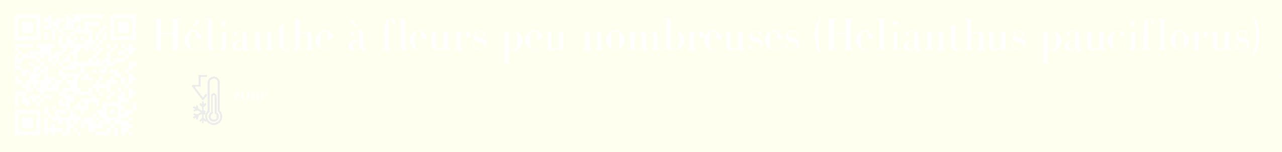 Étiquette de : Helianthus pauciflorus - format c - style blanche19_simple_simplebod avec qrcode et comestibilité