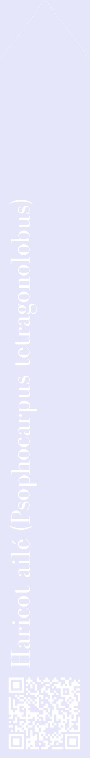 Étiquette de : Psophocarpus tetragonolobus - format c - style blanche55_simplebod avec qrcode et comestibilité