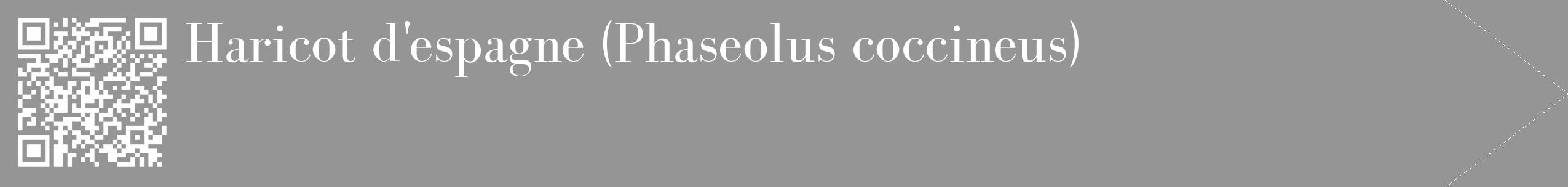 Étiquette de : Phaseolus coccineus - format c - style blanche16_simple_simplebod avec qrcode et comestibilité