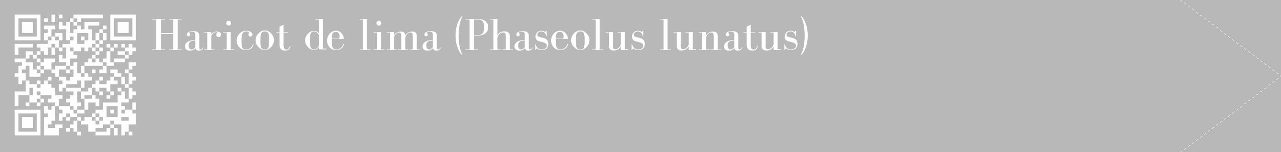 Étiquette de : Phaseolus lunatus - format c - style blanche39_simple_simplebod avec qrcode et comestibilité