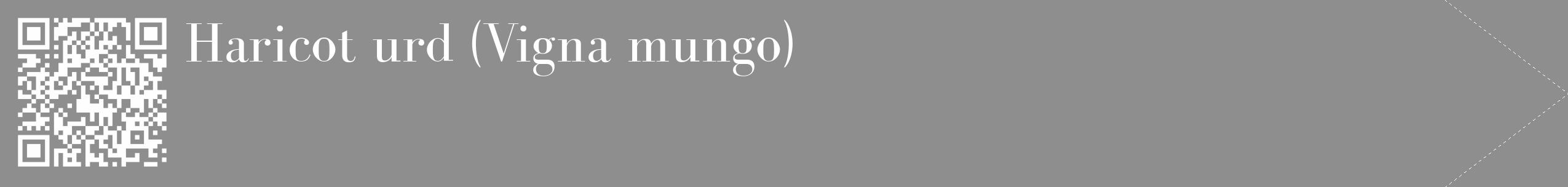 Étiquette de : Vigna mungo - format c - style blanche25_simple_simplebod avec qrcode et comestibilité