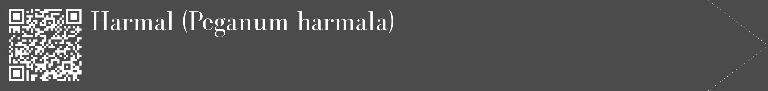 Étiquette de : Peganum harmala - format c - style blanche9_simple_simplebod avec qrcode et comestibilité