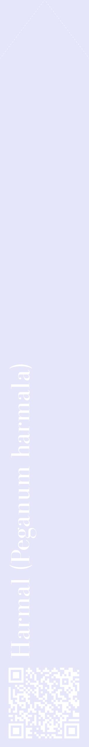 Étiquette de : Peganum harmala - format c - style blanche55_simplebod avec qrcode et comestibilité