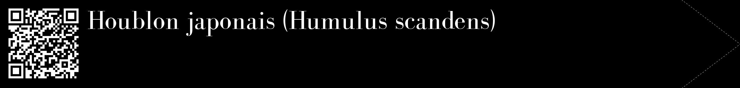 Étiquette de : Humulus scandens - format c - style blanche59_simple_simplebod avec qrcode et comestibilité