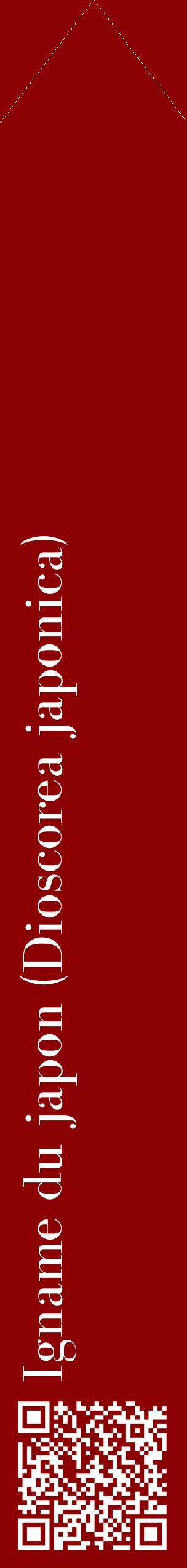 Étiquette de : Dioscorea japonica - format c - style blanche34_simplebod avec qrcode et comestibilité