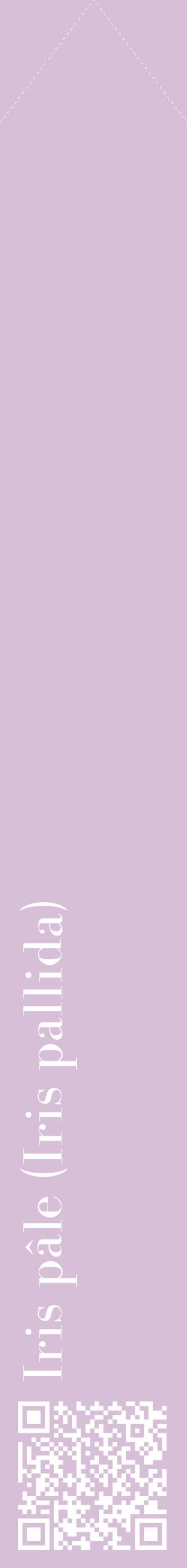 Étiquette de : Iris pallida - format c - style blanche54_simplebod avec qrcode et comestibilité