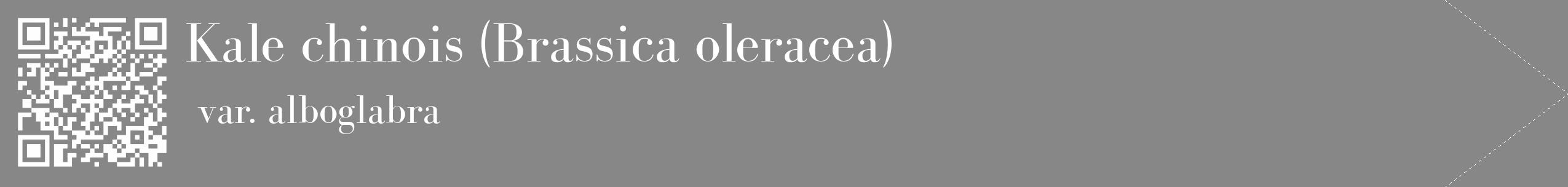 Étiquette de : Brassica oleracea var. alboglabra - format c - style blanche12_simple_simplebod avec qrcode et comestibilité