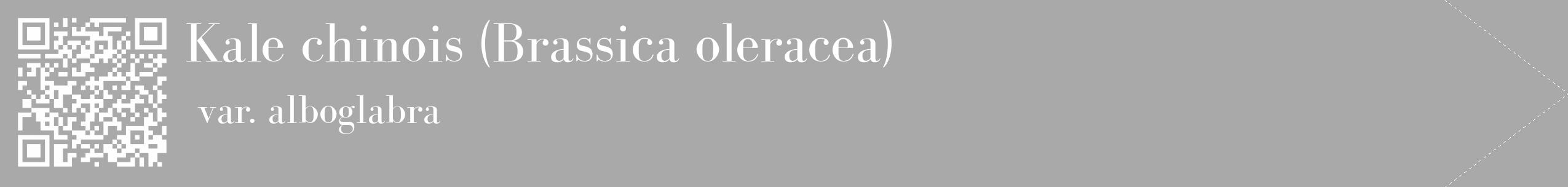 Étiquette de : Brassica oleracea var. alboglabra - format c - style blanche13_simple_simplebod avec qrcode et comestibilité