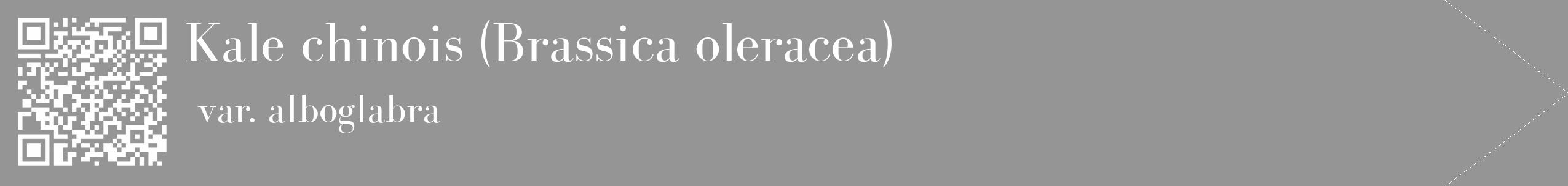 Étiquette de : Brassica oleracea var. alboglabra - format c - style blanche16_simple_simplebod avec qrcode et comestibilité