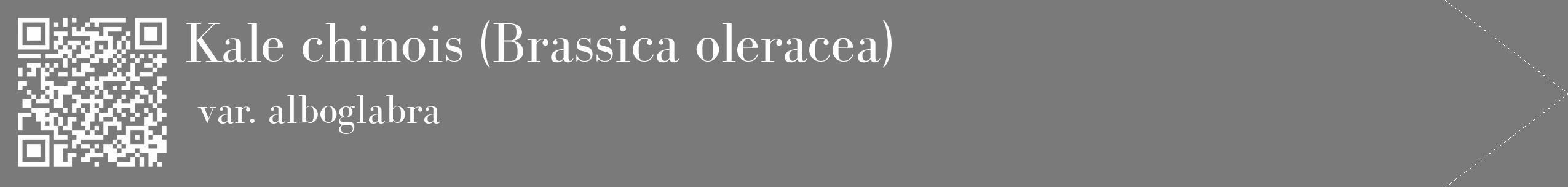 Étiquette de : Brassica oleracea var. alboglabra - format c - style blanche3_simple_simplebod avec qrcode et comestibilité