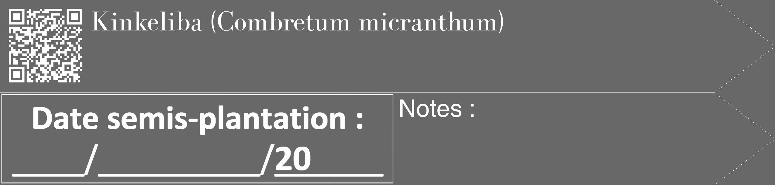 Étiquette de : Combretum micranthum - format c - style blanche6_simple_simplebod avec qrcode et comestibilité