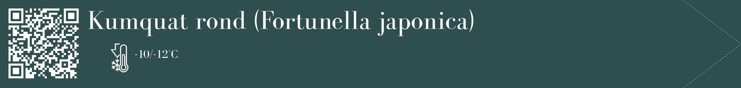 Étiquette de : Fortunella japonica - format c - style blanche58_simple_simplebod avec qrcode et comestibilité
