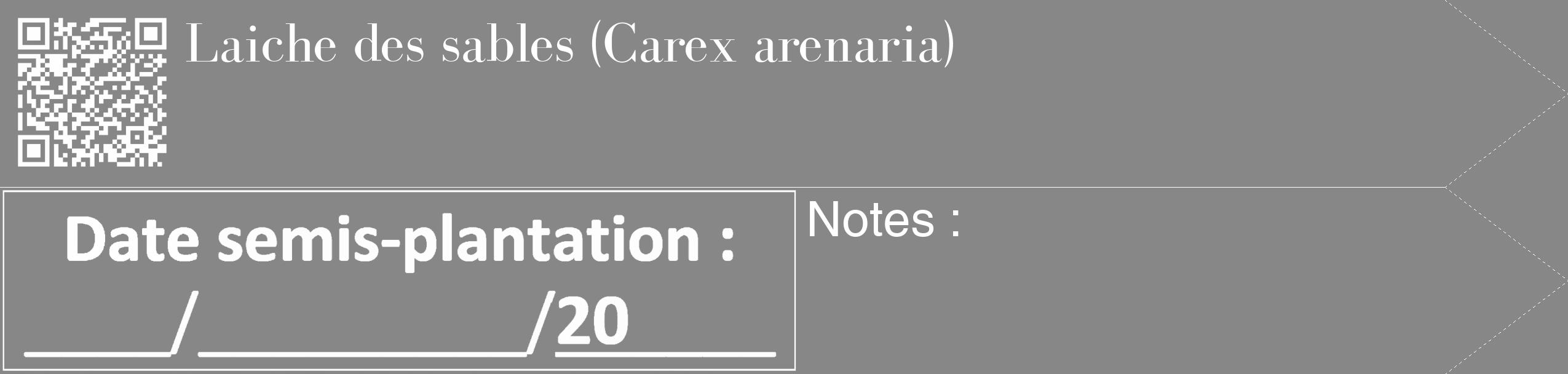 Étiquette de : Carex arenaria - format c - style blanche12_simple_simplebod avec qrcode et comestibilité