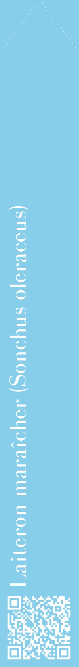 Étiquette de : Sonchus oleraceus - format c - style blanche1_simplebod avec qrcode et comestibilité