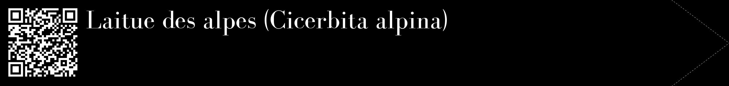 Étiquette de : Cicerbita alpina - format c - style blanche59_simple_simplebod avec qrcode et comestibilité