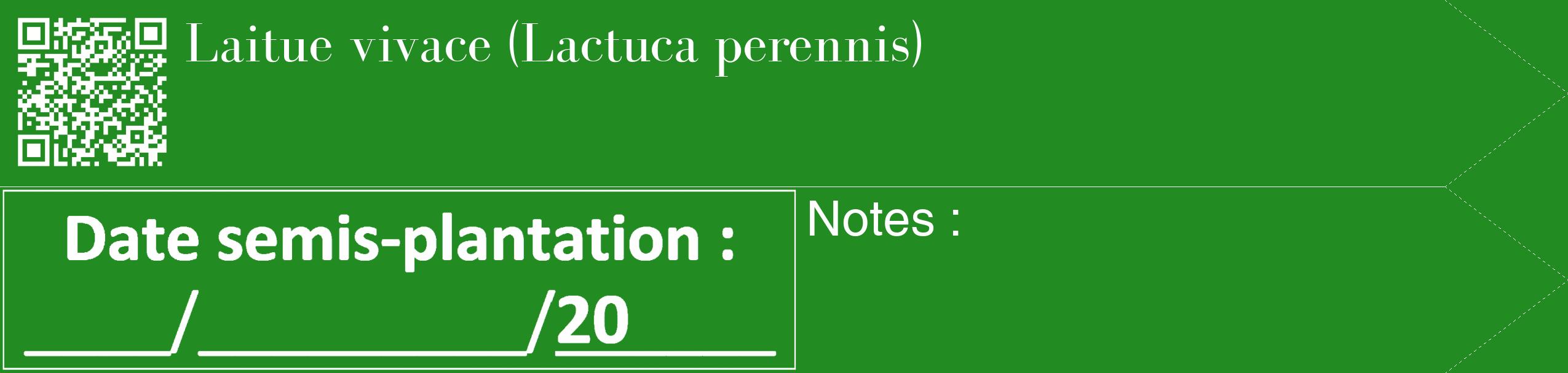 Étiquette de : Lactuca perennis - format c - style blanche10_simple_simplebod avec qrcode et comestibilité