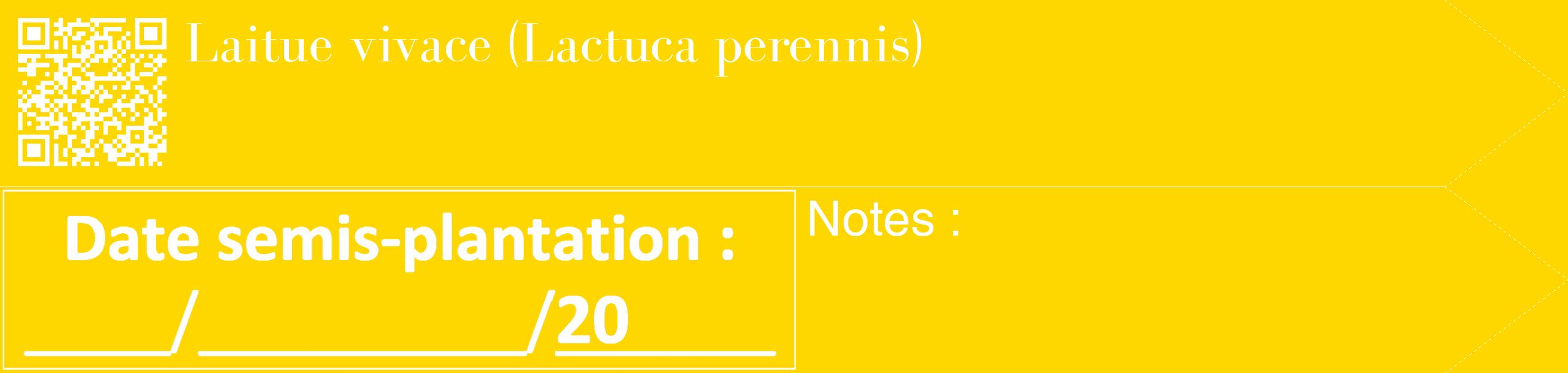 Étiquette de : Lactuca perennis - format c - style blanche21_simple_simplebod avec qrcode et comestibilité