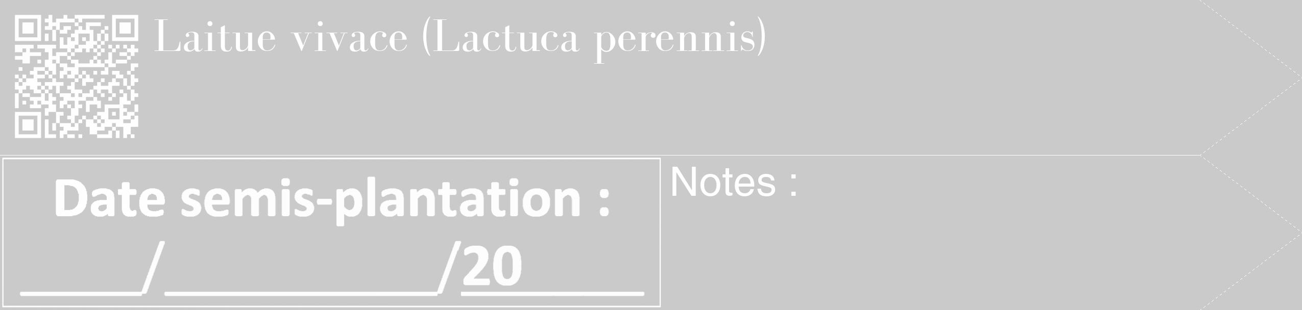 Étiquette de : Lactuca perennis - format c - style blanche21_simple_simplebod avec qrcode et comestibilité