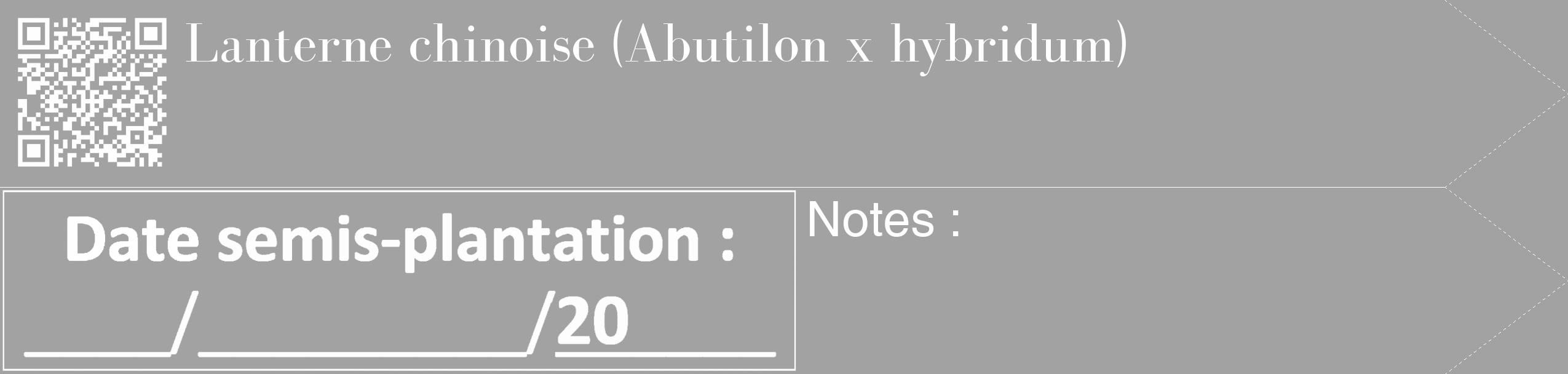 Étiquette de : Abutilon x hybridum - format c - style blanche38_simple_simplebod avec qrcode et comestibilité